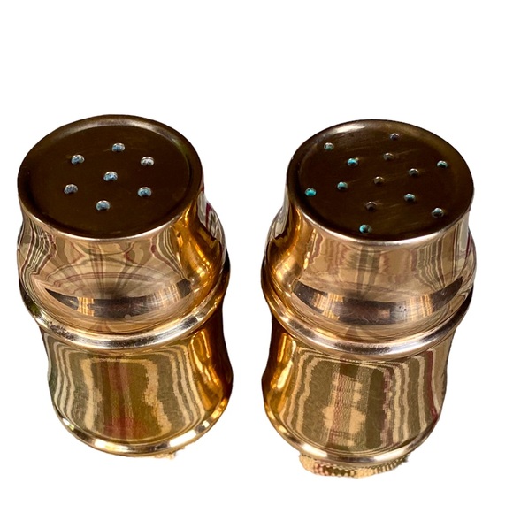 Vintage Solid Brass Salt & Pepper Shakers - Picture 3 of 6